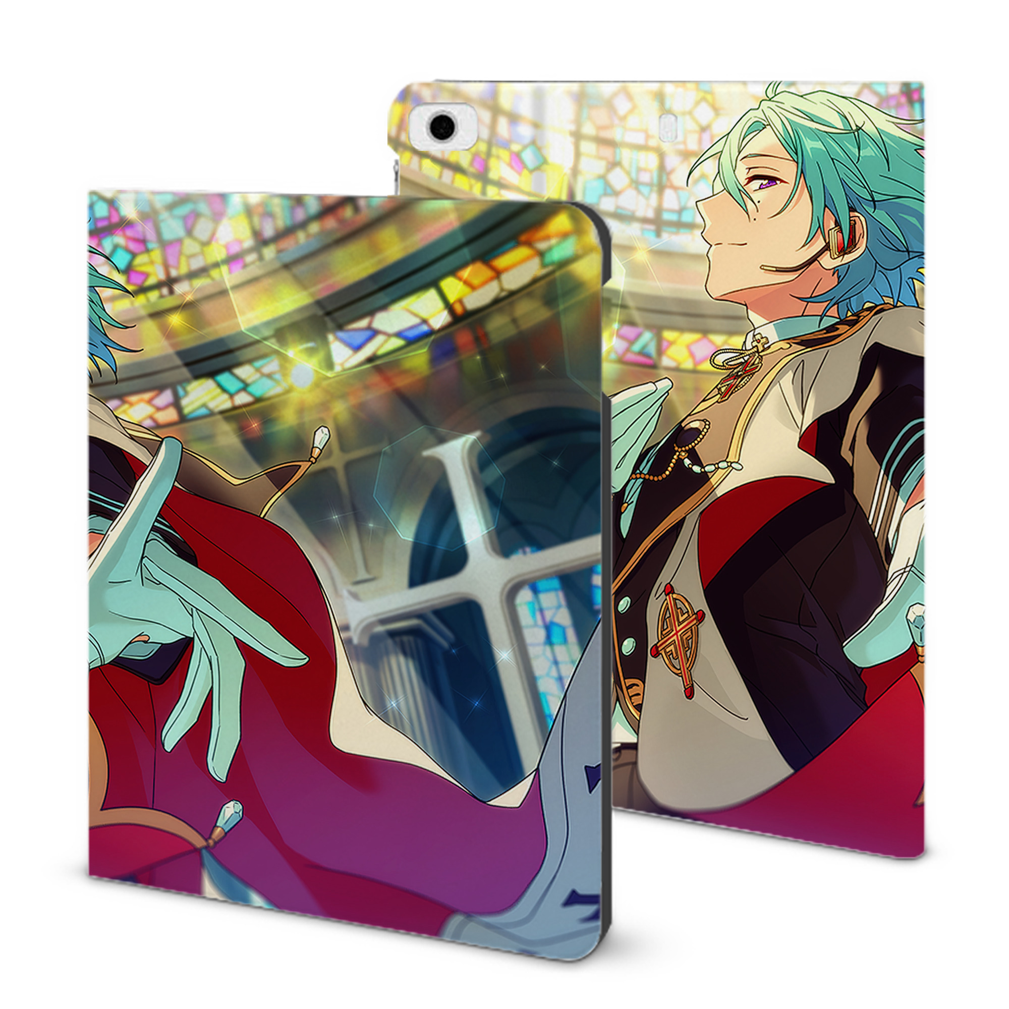 （画像用） あんさんぶるスターズ! Ensemble Stars IPad ケース ブック型 PUレザー TPU 耐衝撃 軽量 薄型 ペン収納なし 全面保護 IPad 各モデル対応